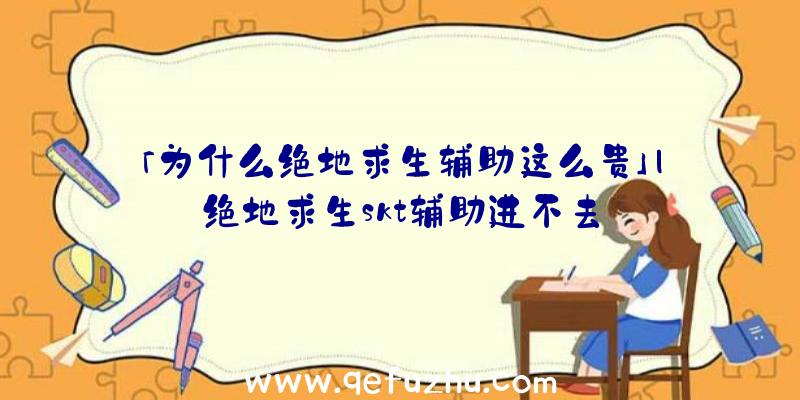 「为什么绝地求生辅助这么贵」|绝地求生skt辅助进不去